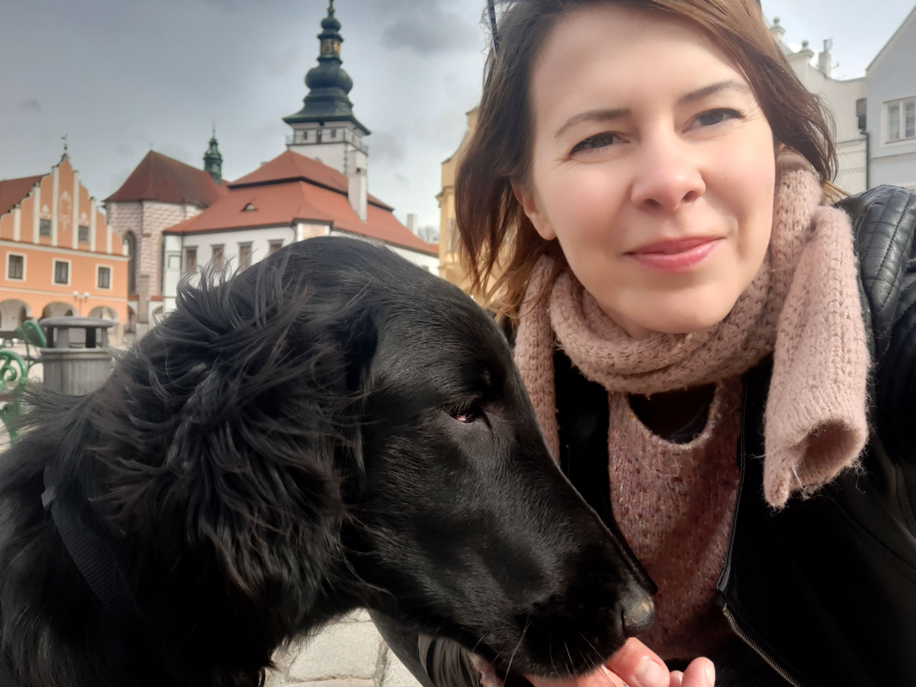 portrét Kamila Mičková se svým psem Skye First Kiss Griffella kamilamickova